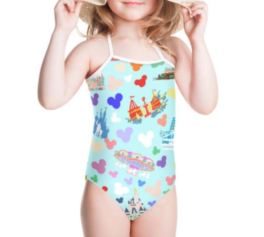 PREORDER Park Inspired Girls One-Piece Swimsuits