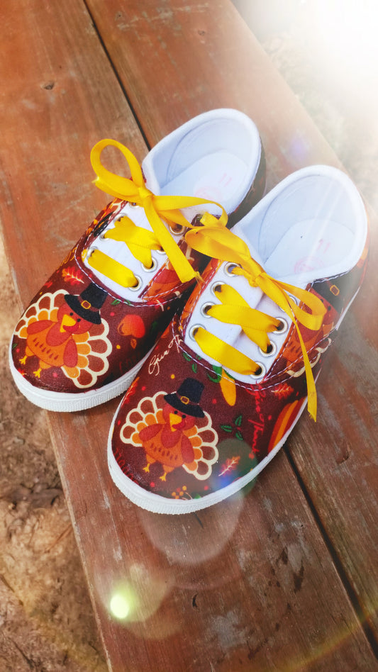 Thanksgiving Turkey Shoes Girls 11T
